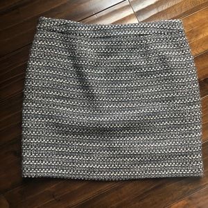 Loft woven wool blend fully lined skirt